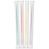 8.5'' Wrapped Smoothie Straw Spike Cut Assorted Stripe 2,000/case
