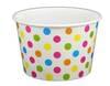 8oz Yogurt Paper Cup Rainbow Polka Dots 1,000/case