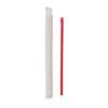 8.25'' Red Super Jumbo Wrapped Spoon Straws 7,500/Case