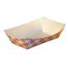 1/4lb Red/White Plaid Paper Food Trays 1,000/Case
