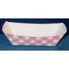 1/2lb Red/White Plaid Paper Food Trays 1,000/Case