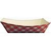 1lb Red/White Plaid Paper Food Trays 1,000/Case