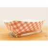 1lb Red/White Plaid Paper Food Trays 1,000/Case