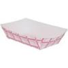 2lb Red/White Plaid Paper Food Trays 1,000/Case
