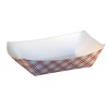 2lb Red/White Plaid Paper Food Trays 1,000/Case