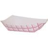 3lb Red/White Plaid Paper Food Trays 500/Case