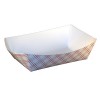 3lb Red/White Plaid Paper Food Trays 500/Case
