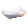 2.5lb Red/White Plaid Paper Food Trays 500/Case