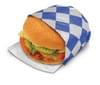 10.5X14 Foil Wrap Blue Check 4/500 2,000/case