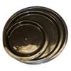 18'' Black Round Polypro High Rim Tray 25/case