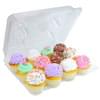 12 Count Mini Cupcake/Muffin Clear Hinged Container 300/case