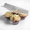 4 Compartment Hinged Muffin Container 250/case