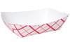 10lb Red/White Plaid Paper Food Trays 250/Case