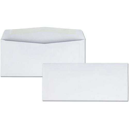 Business Source No. 10 Regular Business Envelopes - Commercial - #10 - 4 1/8" Width x 9 1/2" Length - 24 lb - Gummed - White - Wove - 500 / Box