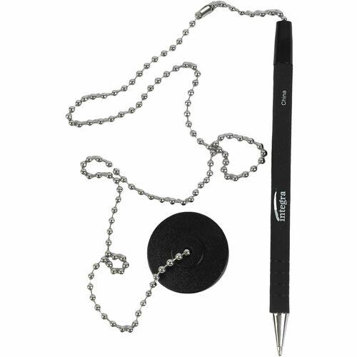 Integra Security Pen Chain, Anti-microbial, 24" Long, Black