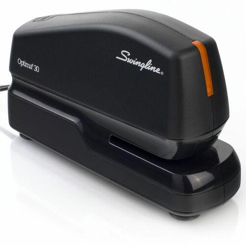 Swingline Optima 30 Electric Stapler - Staples Upto 30 Sheet - Full Strip - Staple Size:  - 23/0.24" - Black - Plastic - 1 Each