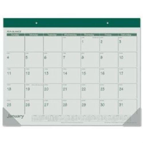 Desk Pad Calendar 22X17 Green