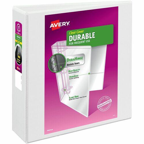 Slant D-Ring View Binder, 3 Rings, 3" Capacity, 11x8.5, White 6CS