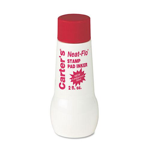 Avery Carters Neat-Flo Stamp Pad Inker, 2 Fl. Oz Bottle, Red