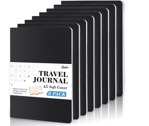 Soft Cover Journal note book Black 5.5X8