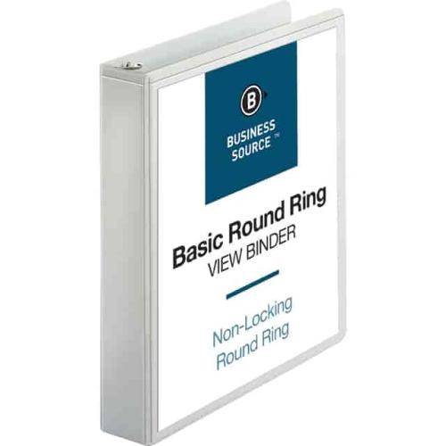 Round-Ring 1 1/2" Binder Capacity Letter 8 1/2"x11" 350 Sheet Capacity White 12 CT