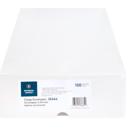 Envelope Clasp #28, 9.5x12.5 100/box