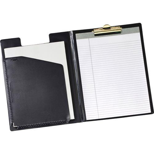 Cardinal® 252 610 Letter Pad Folio - 8 1/2" x 11" - 100 Sheets Capacity - 1 Inside Front Pocket - Vinyl, Polyvinyl Chloride (PVC) - Black - Pad Holder - 1 Each