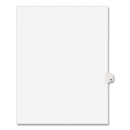 Kleer -Fax Exhibit Index Dividers " #16 " Tabs - 8.5" x11 Letter - White 25/Pk