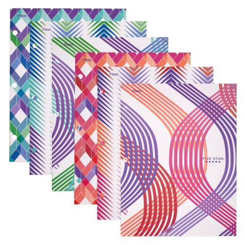 Five Star Style 4-Pocket Folder, Laminated Design 24/Bx