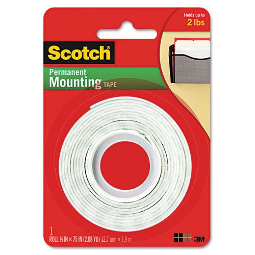 Indoor Double-Sided Mounting Tape, 0.5 in x 80 in (1.27 cm x 2.03 m)