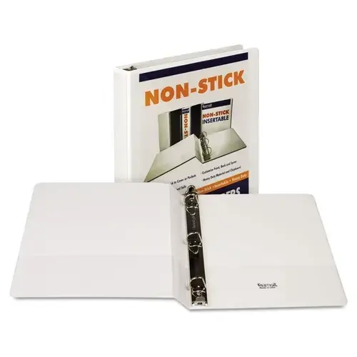 Samsill Durable 1 Inch D Ring White Binder, Customizable Clear View Binder