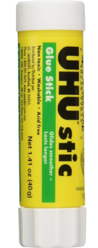 UHU Glue Stic, Clear, 40g - 1.41 oz - Clear - 12 / Box