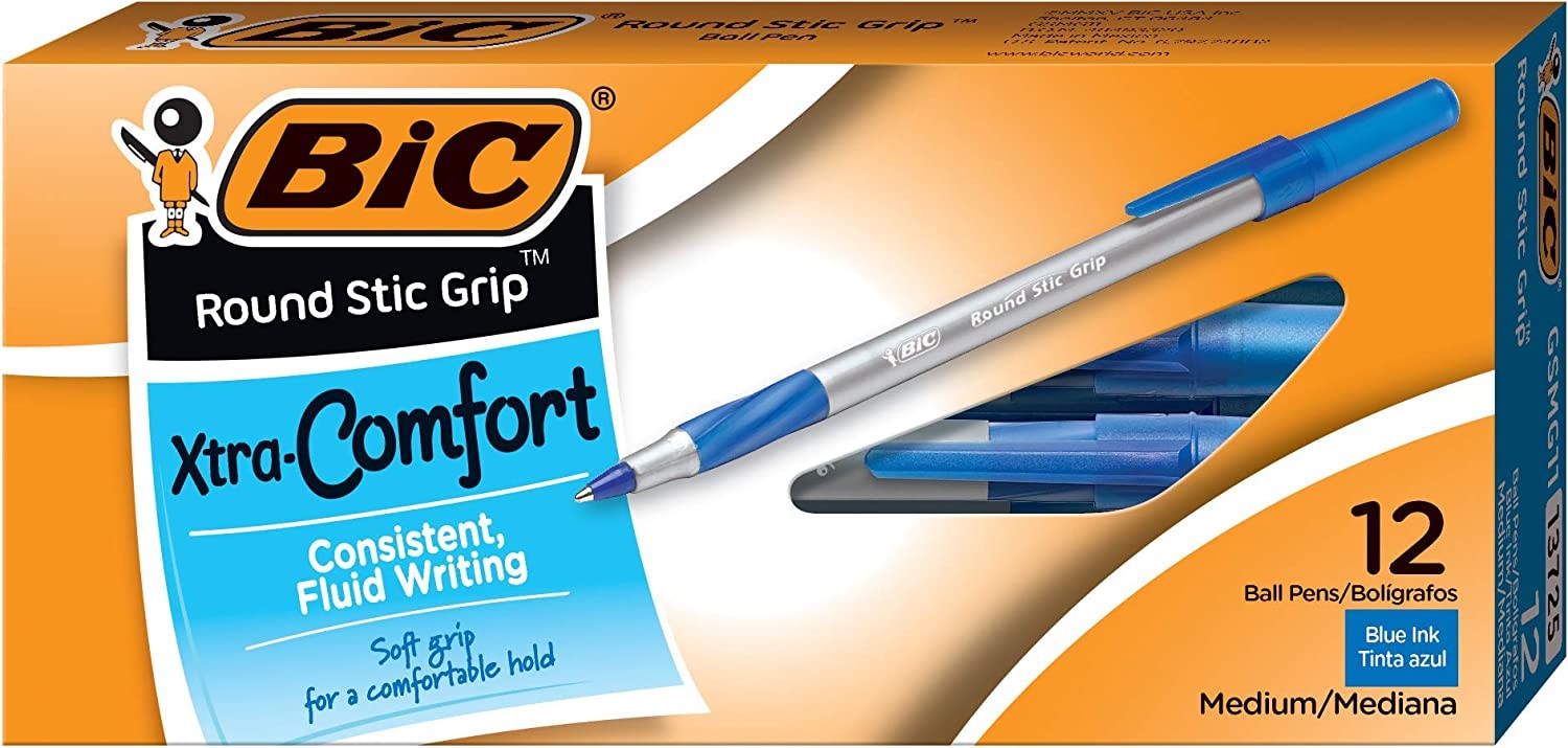 Round Stic Grip Xtra Comfort Medium Point (1.2mm) Dozen Box