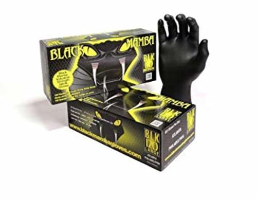 Black Mamba 6 mil Black Nitrile Gloves XL 100/box