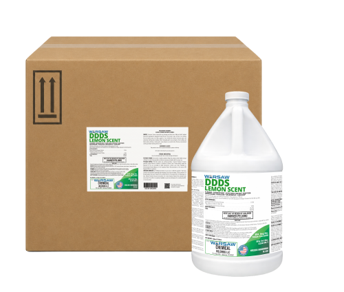 DDDS Lemon Quaternary Disinfectant, Detergent, Deodorizer, Sanitizer, Ph Neutral, 4 Gal/Case
