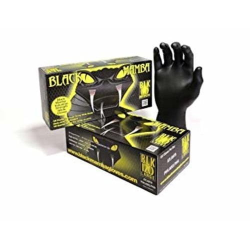 Black Mamba 6 mil Black Nitrile Glove Med 100/box