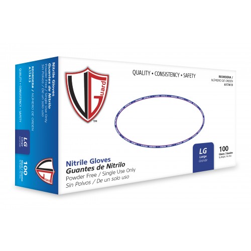 Small 100% 4mil Nitrile Gloves, Powder Free, Blue, 100/box
