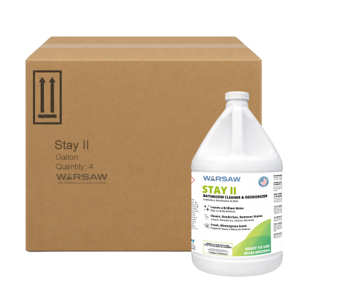 Stay Restroom Cleaner, Delimer, Disinfectant 4 Gal/Case