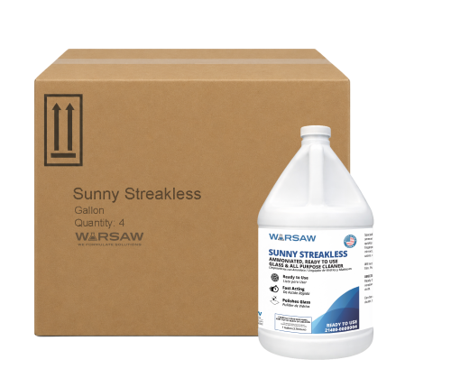 Sunny Streakless Glass & Mirror Cleaner, 4 Gal/Case