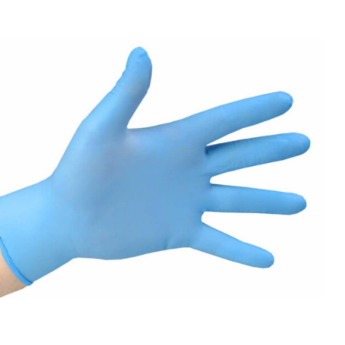 LARGE 100% 4mil Nitrile Gloves, Blue, 100/box