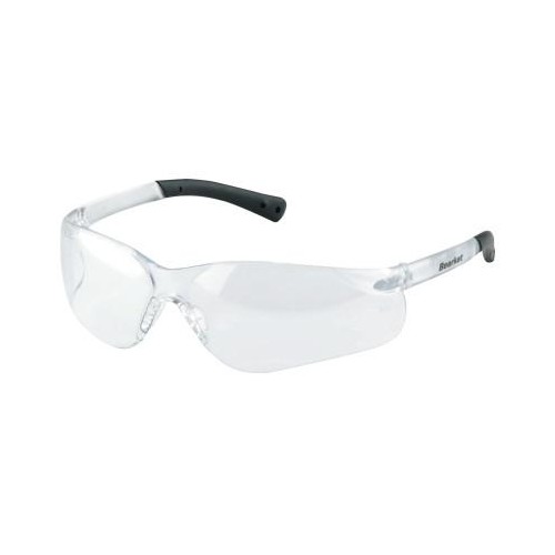 CREWS BearKat 3 Protective Eyewear, Clear Lens, Duramass, Black/Clear Frame