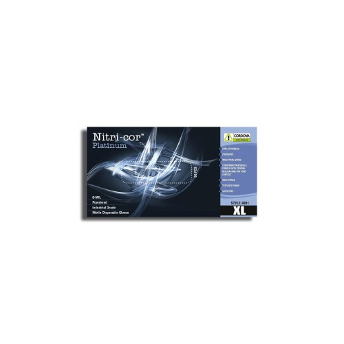 BLUE DISPOSABLE NITRILE 8MIL GLOVES, POWDERED