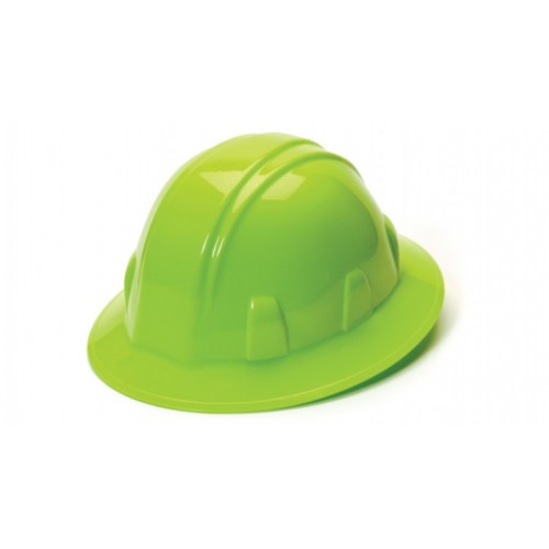 SL SERIES FULL BRIM HARD HAT, 4-Point Ratchet, Lime