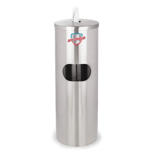 My-Shield 800ct Stainless Steel Floor Type Wipes Dispenser