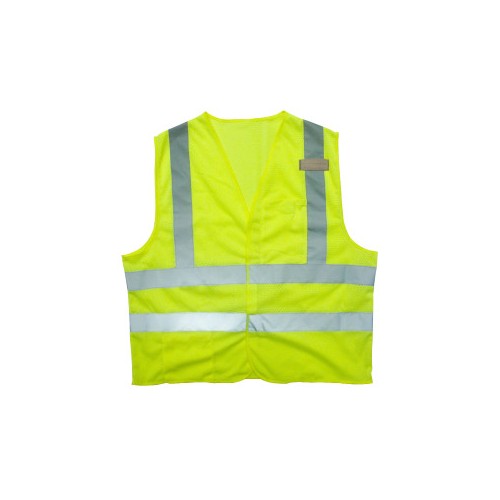 SELF-EXTINGUISHING LIME CLASS 2 MESH SAFETY VEST LARGE