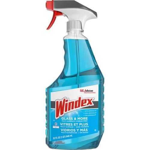 Glass Cleaner with Ammonia-D, 32 oz Capped Bottle with Trigger Spray