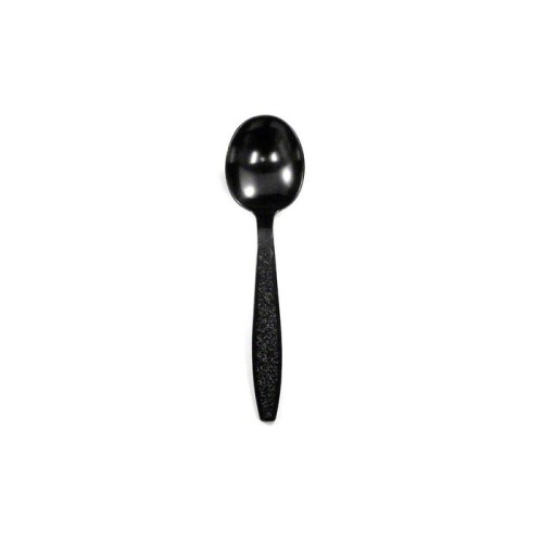 Soup spoon heavy weight black 1,000/case