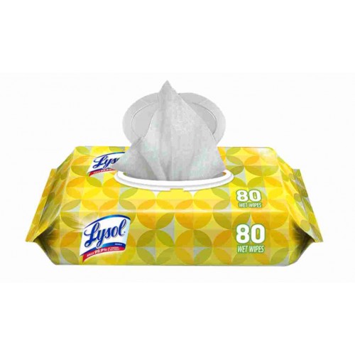 LYSOL Disinfecting Wipes Lemon & Lime Blossom 80/Count Kills 99.9% Bacteria & Viruses