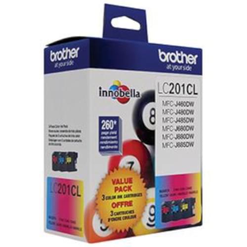 OEM Brother LC201CL Color Ink Value Pack (LC2013PKS) Cyan, Magenta, Yellow