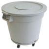 44 Gallon Trash Container Kit Complete with Dolly & Lid, Grey, Each